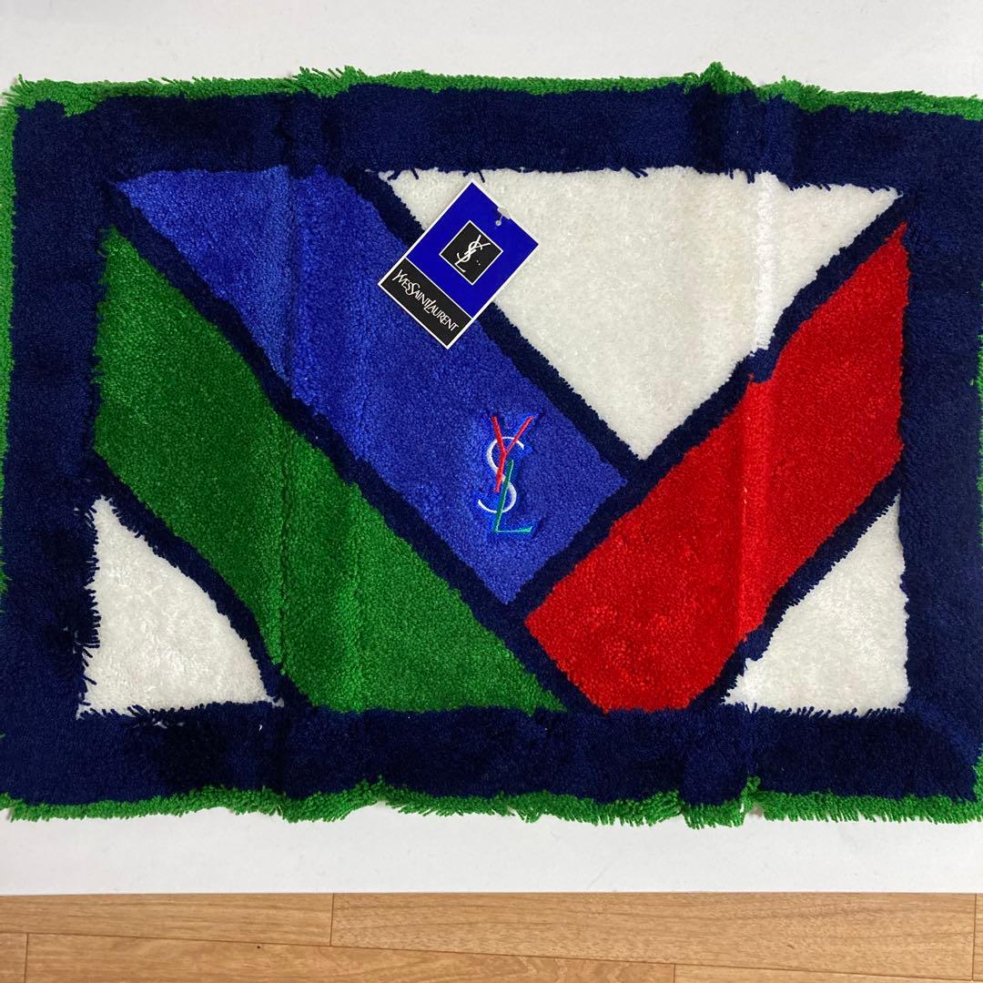 新品未使用》 イヴサンローラン マット 玄関マット バスマット YSLロゴ