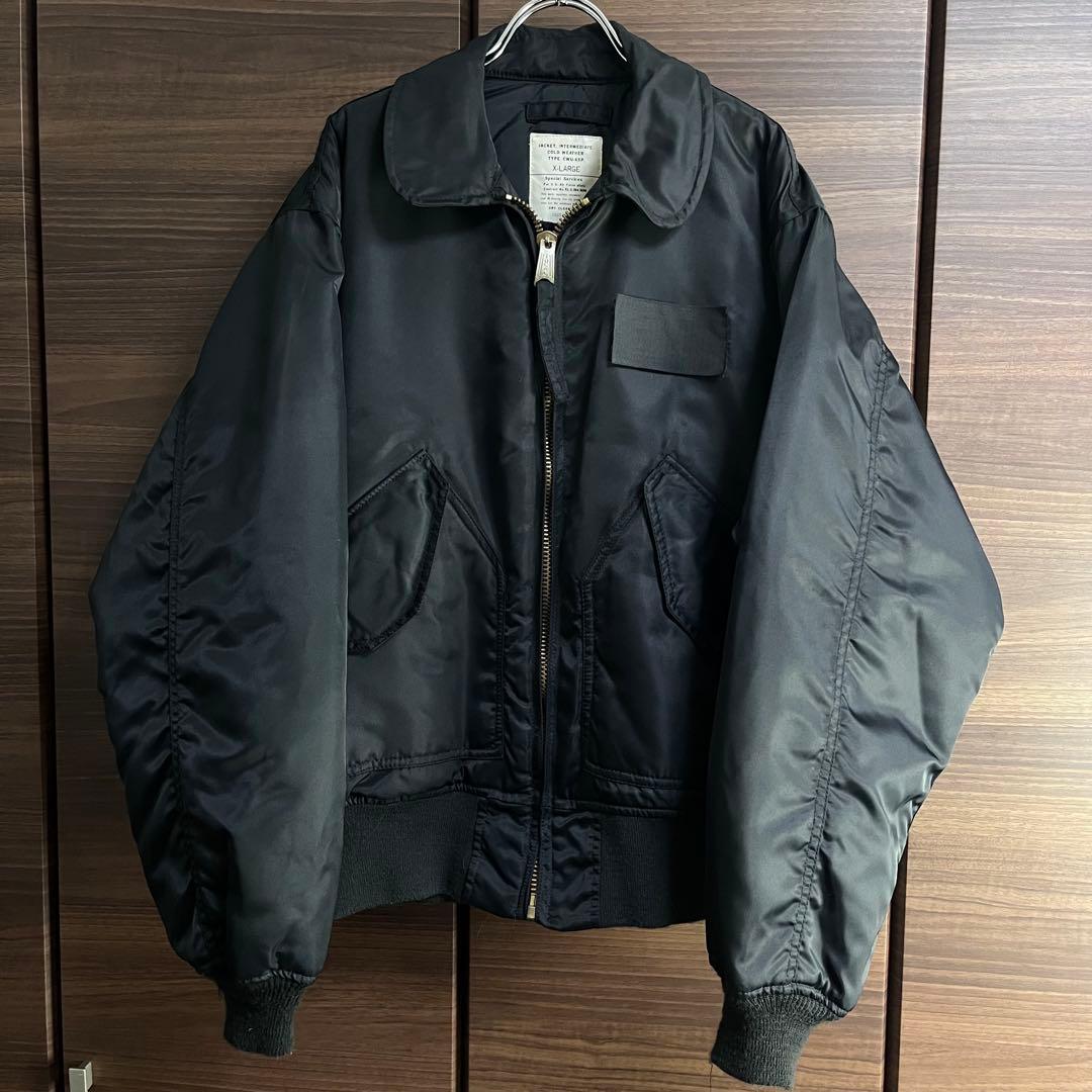 CWU-45P フライトジャケット X-LARGE 黒 IDEALジップ 米軍