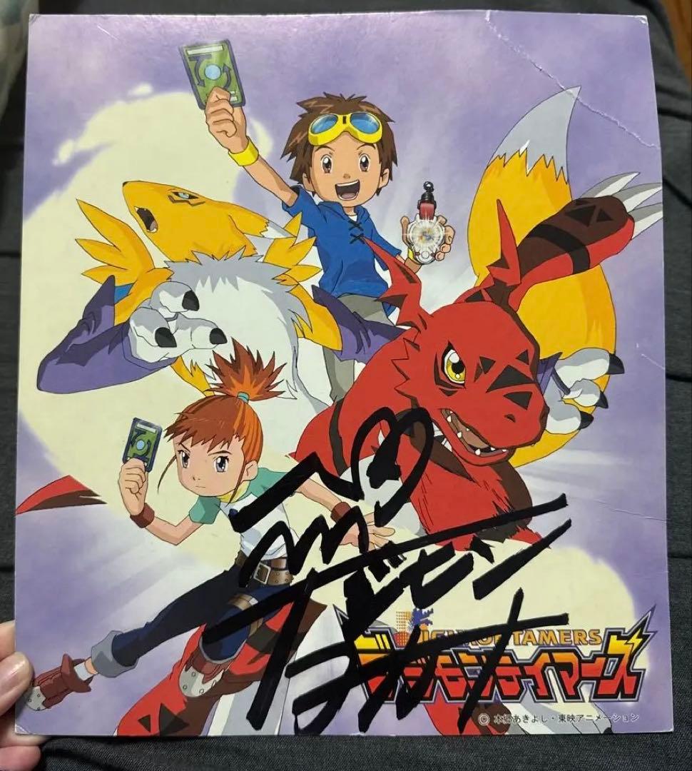 デジモン キャラクターショー 色紙 サイン入り - メルカリ
