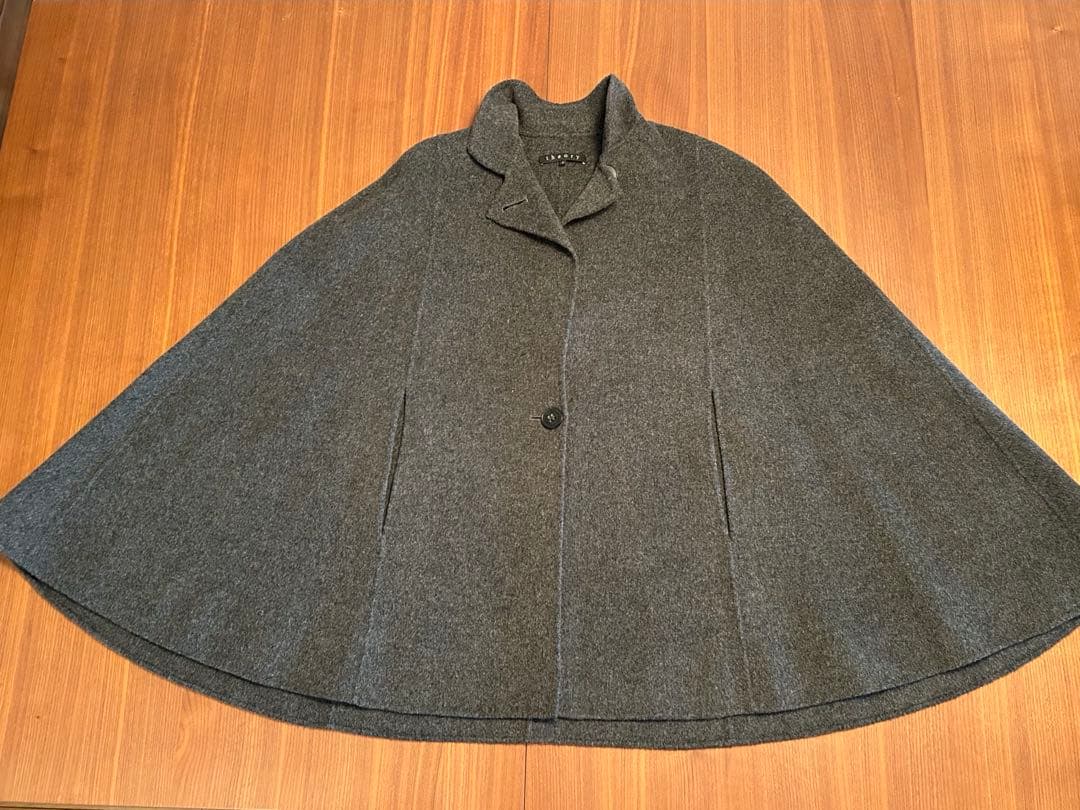 theory グレー ウール ケープコート Sサイズ