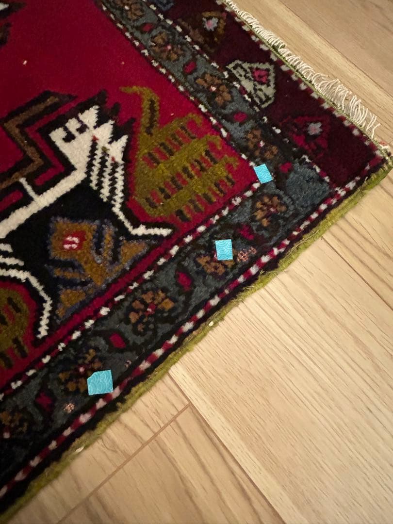 トライバルラグ・トルコヴィンテージラグ・ウール約51×100cm