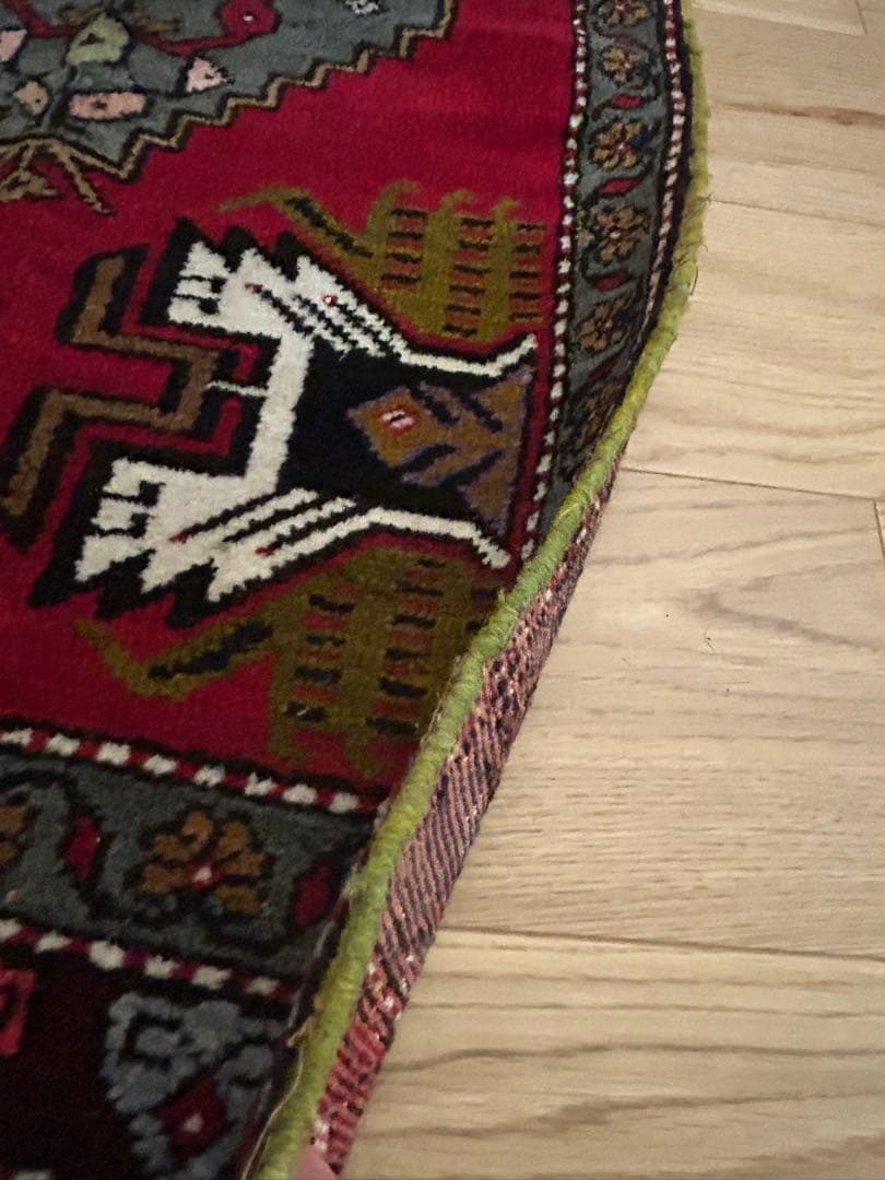 トライバルラグ・トルコヴィンテージラグ・ウール約51×100cm