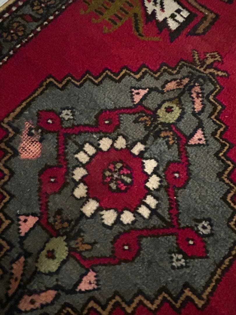 トライバルラグ・トルコヴィンテージラグ・ウール約51×100cm