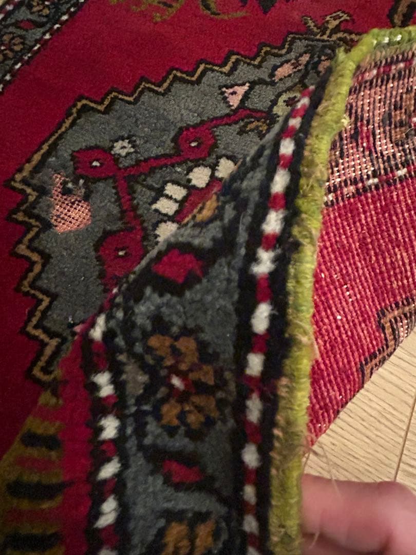 トライバルラグ・トルコヴィンテージラグ・ウール約51×100cm