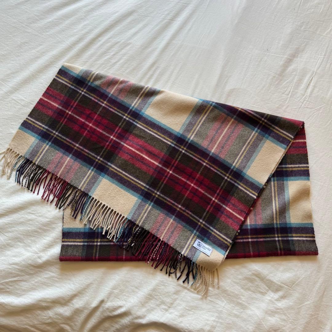 ジョンストンズ カシミヤ100％ 大判ストール ヘシアンドレス