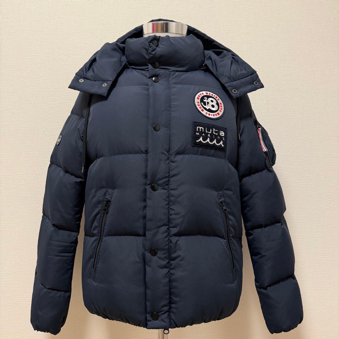 ムータマリン×ROYAL FLASH ダウンジャケット ワッペン ゴルフ 紺 M