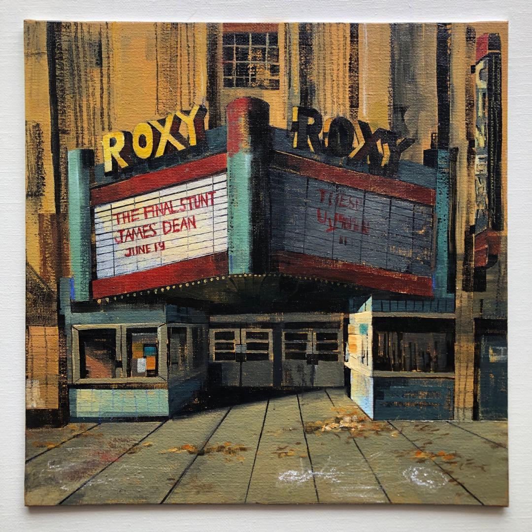 油彩『Slumbering Silver Screen』(眠る銀幕)