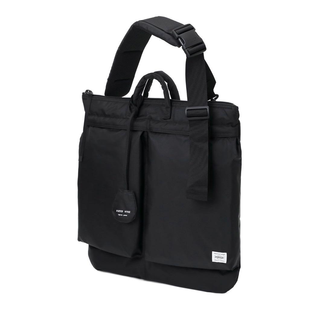 PORTER × HYKE HELMET BAG black