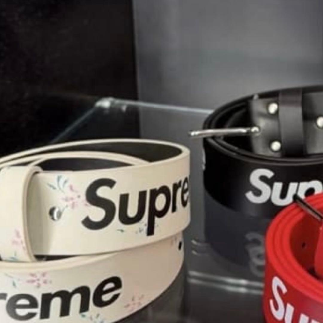 小物 Supreme Repeat Leather Belt \"floral\"