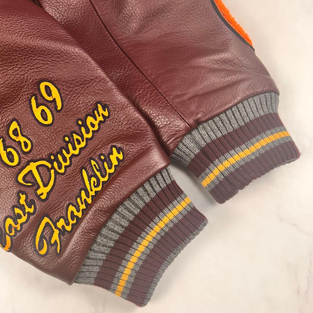 3L 新品タグ付き✨ フランクリンマーシャル スタジャン デカワッペン レザー