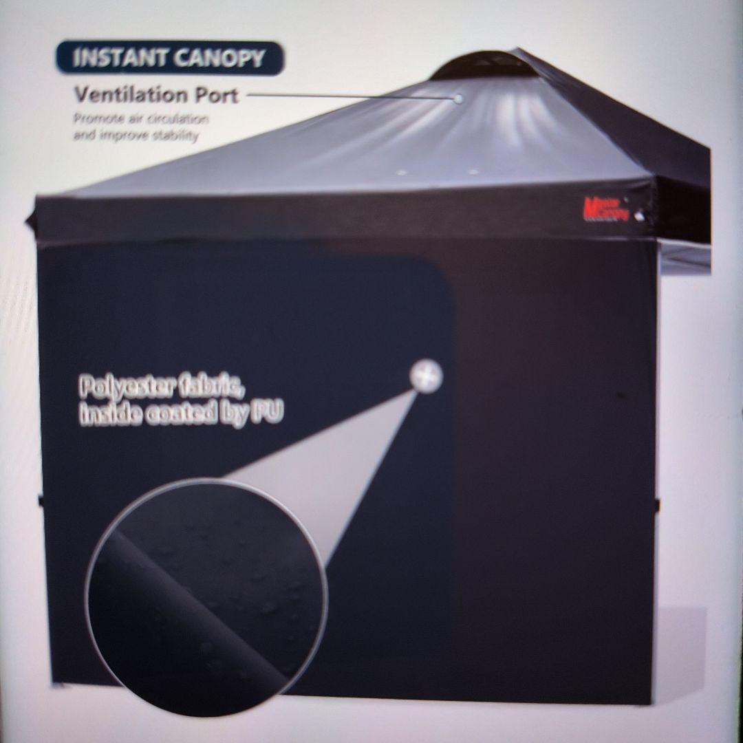 Mastercanopy 2.0m テント 新品同様、一人で簡単設営可能！黒