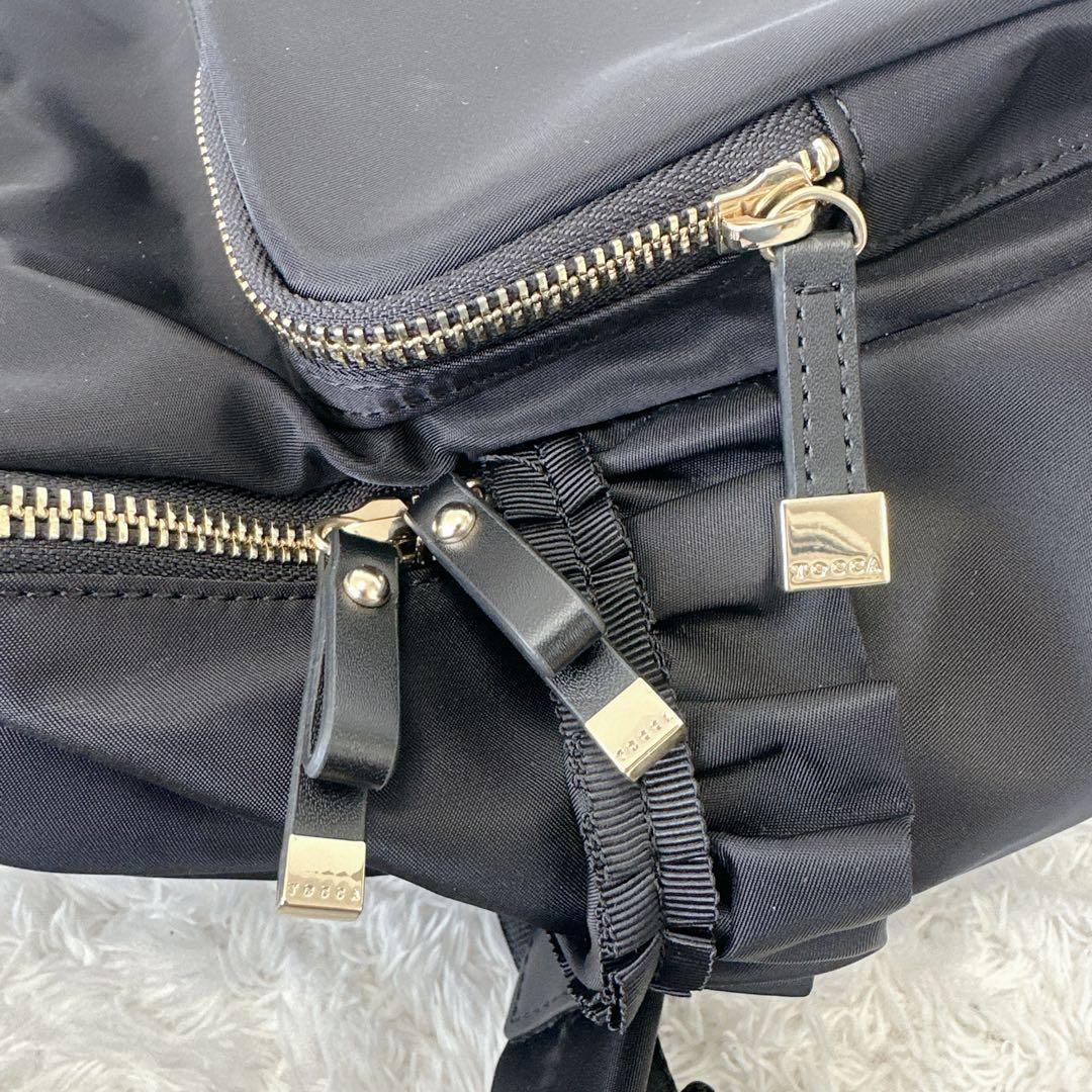 【未使用級】TOCCA リュック フリルポケット　黒