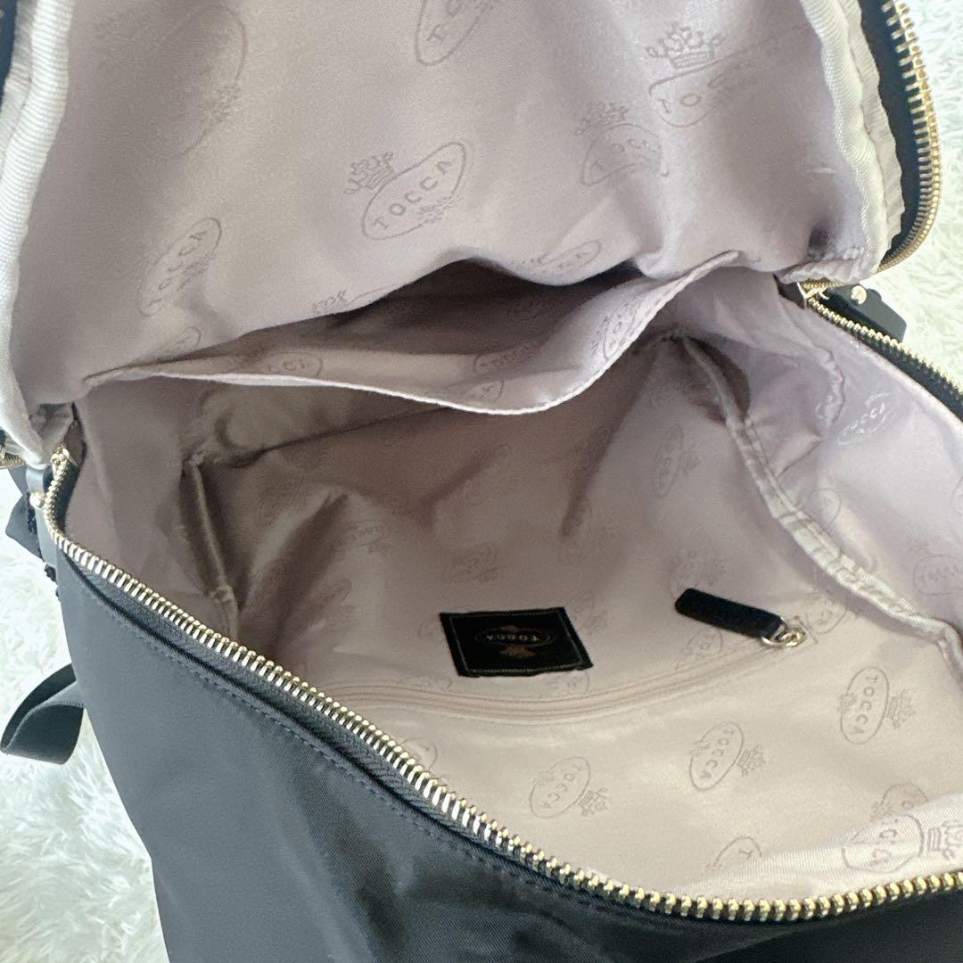 【未使用級】TOCCA リュック フリルポケット　黒