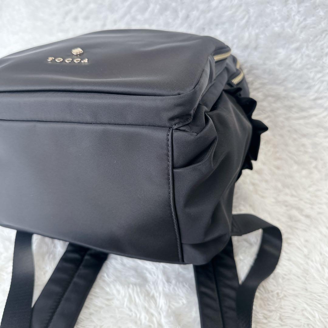 【未使用級】TOCCA リュック フリルポケット　黒