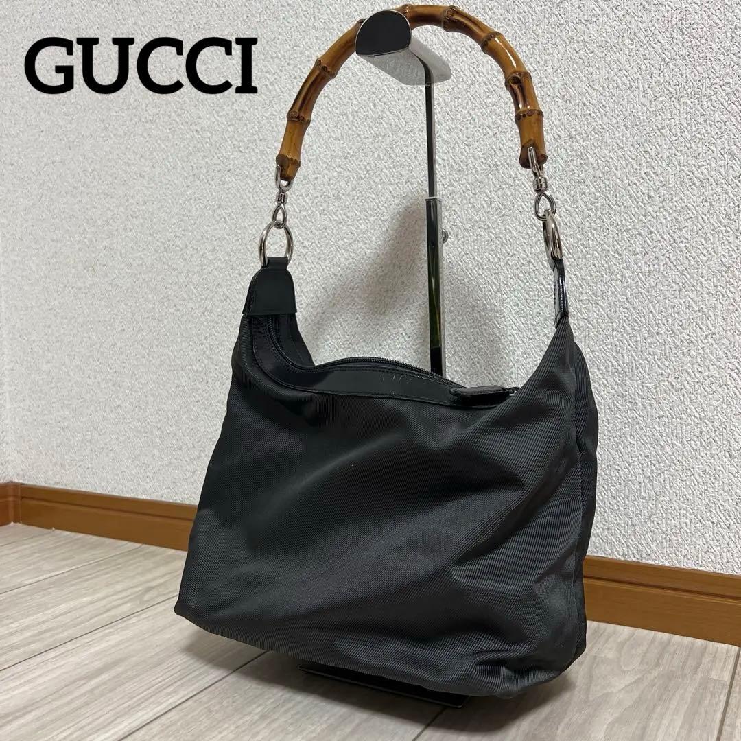 ✨美品✨GUCCI ショルダーバッグ ワンショルダー バンブー ブラック