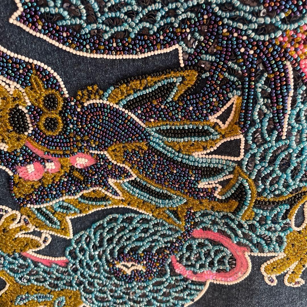 新品未使用　ESCADA エスカーダ　レザーブルゾン　ジャケット　デニム