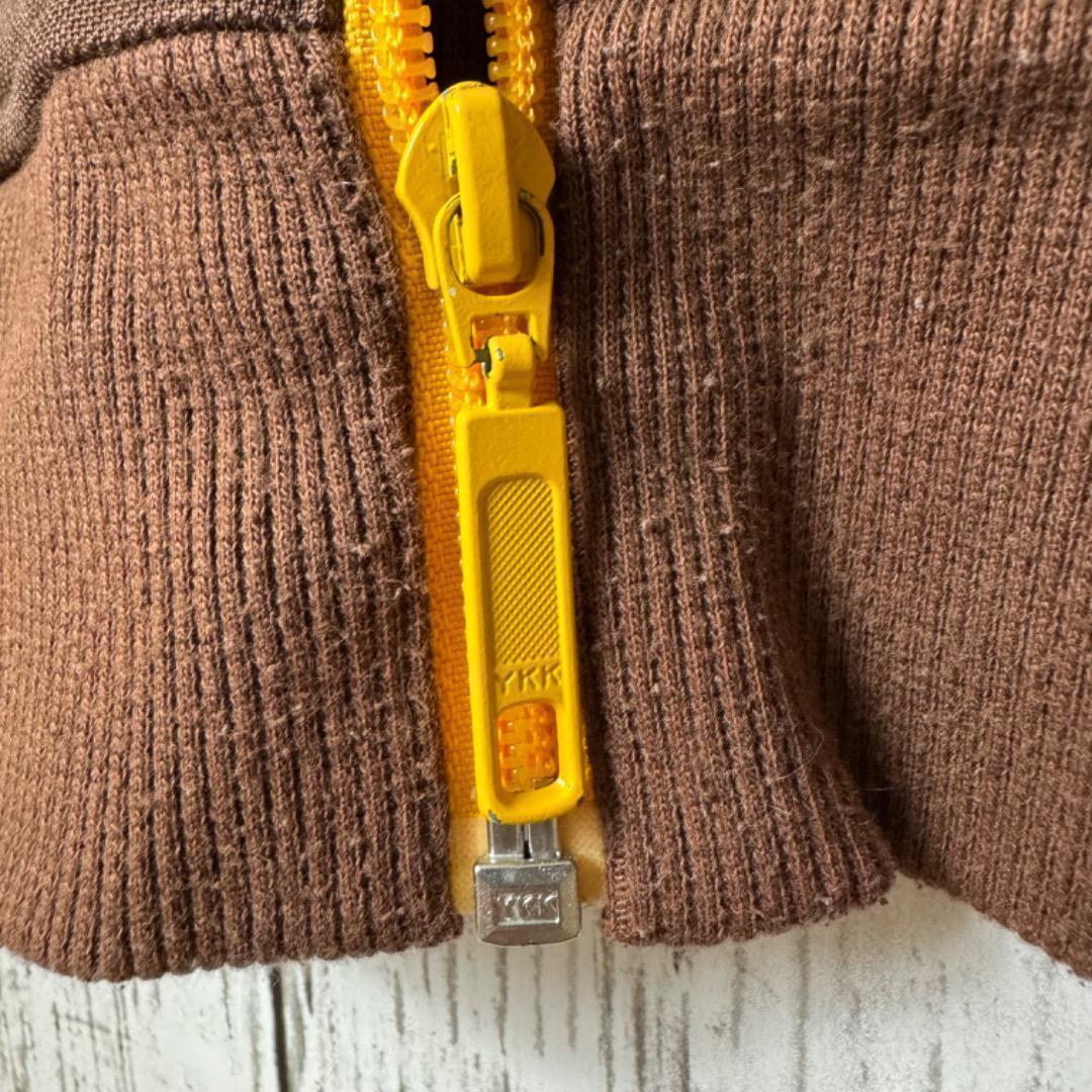 【希少】アディダス ジャージ 3XL 茶色 ブラウン イエロー 黄色 ミニロゴ