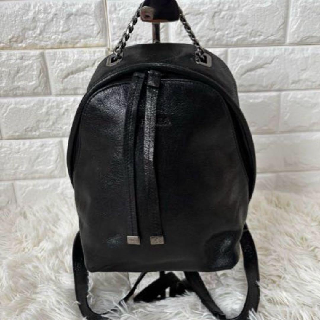 FURLA✨未使用級スパイバッグ　ミニリュック　レザー　タッセルシルバーチェーン