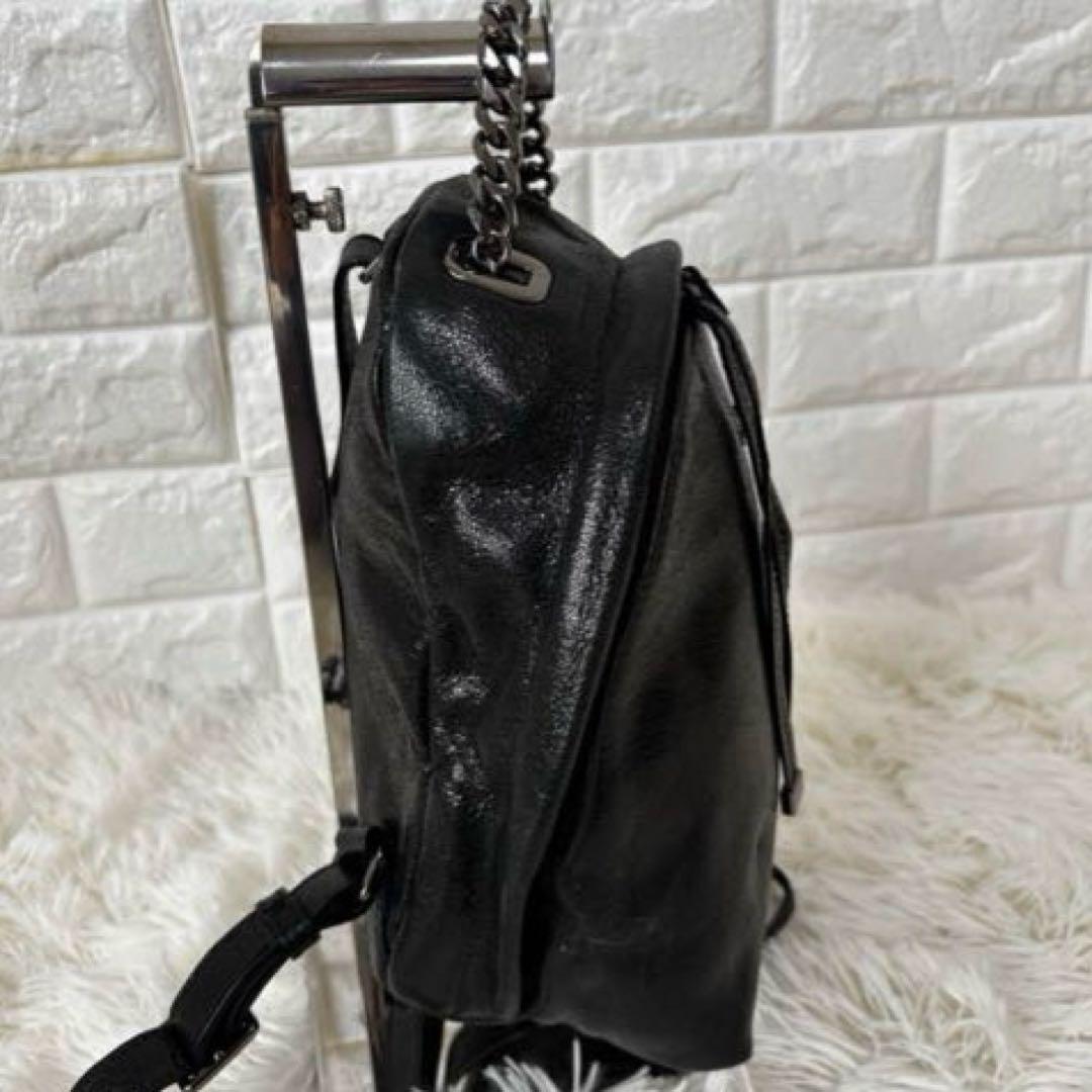 FURLA✨未使用級スパイバッグ　ミニリュック　レザー　タッセルシルバーチェーン