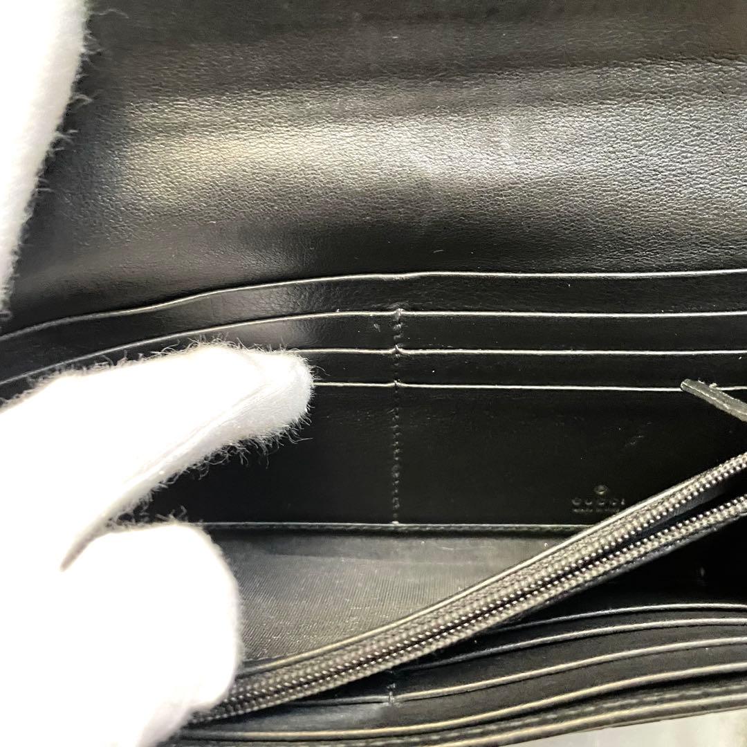 GUCCI グッチ マイクロシマ GGメタルロゴプレート　長財布　0112-②