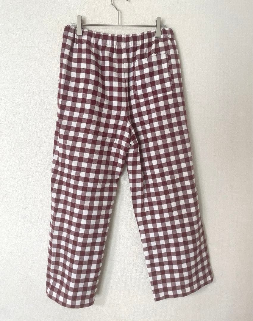 【新品！】ジェラートピケ　ギンガムチェック柄上下長袖パジャマセット　本田翼着用