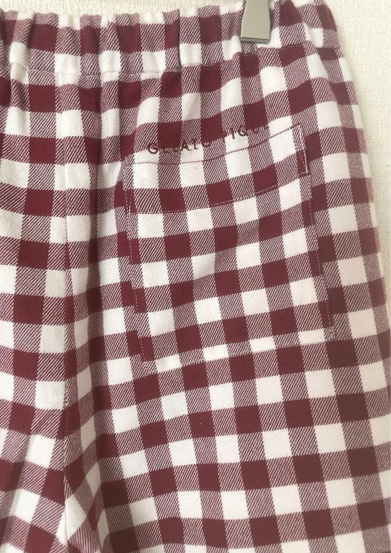 【新品！】ジェラートピケ　ギンガムチェック柄上下長袖パジャマセット　本田翼着用