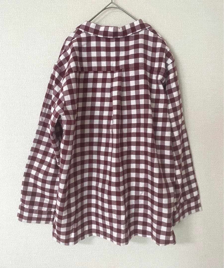 【新品！】ジェラートピケ　ギンガムチェック柄上下長袖パジャマセット　本田翼着用