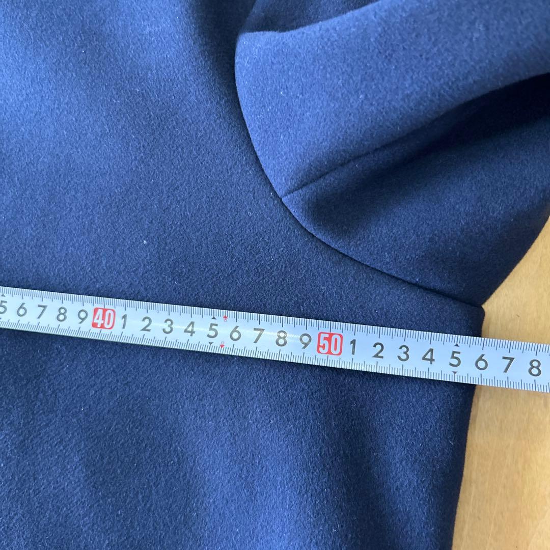 エディフィス☆フーデッドコート☆ウール☆ネイビー☆紺☆防寒☆美品☆