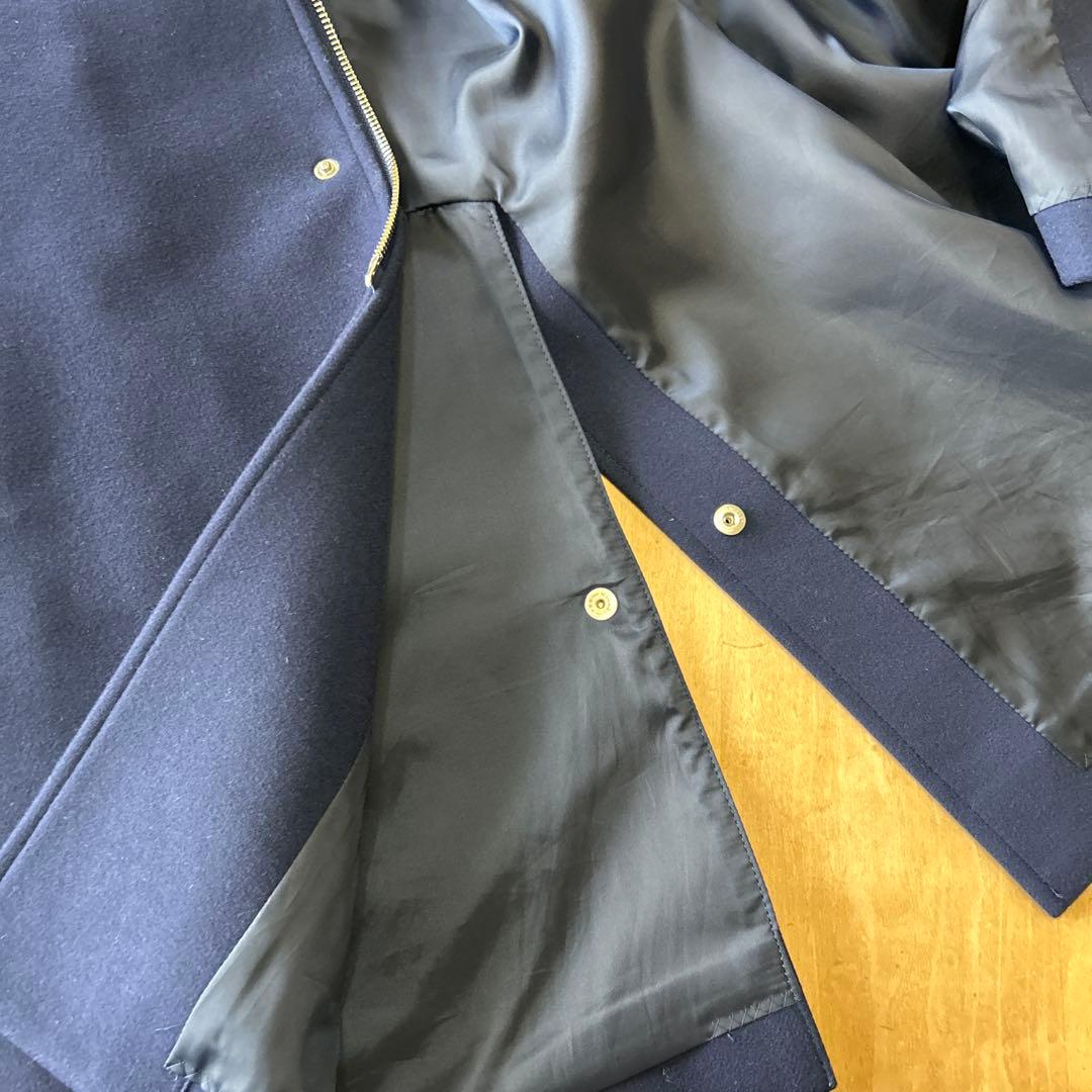 エディフィス☆フーデッドコート☆ウール☆ネイビー☆紺☆防寒☆美品☆