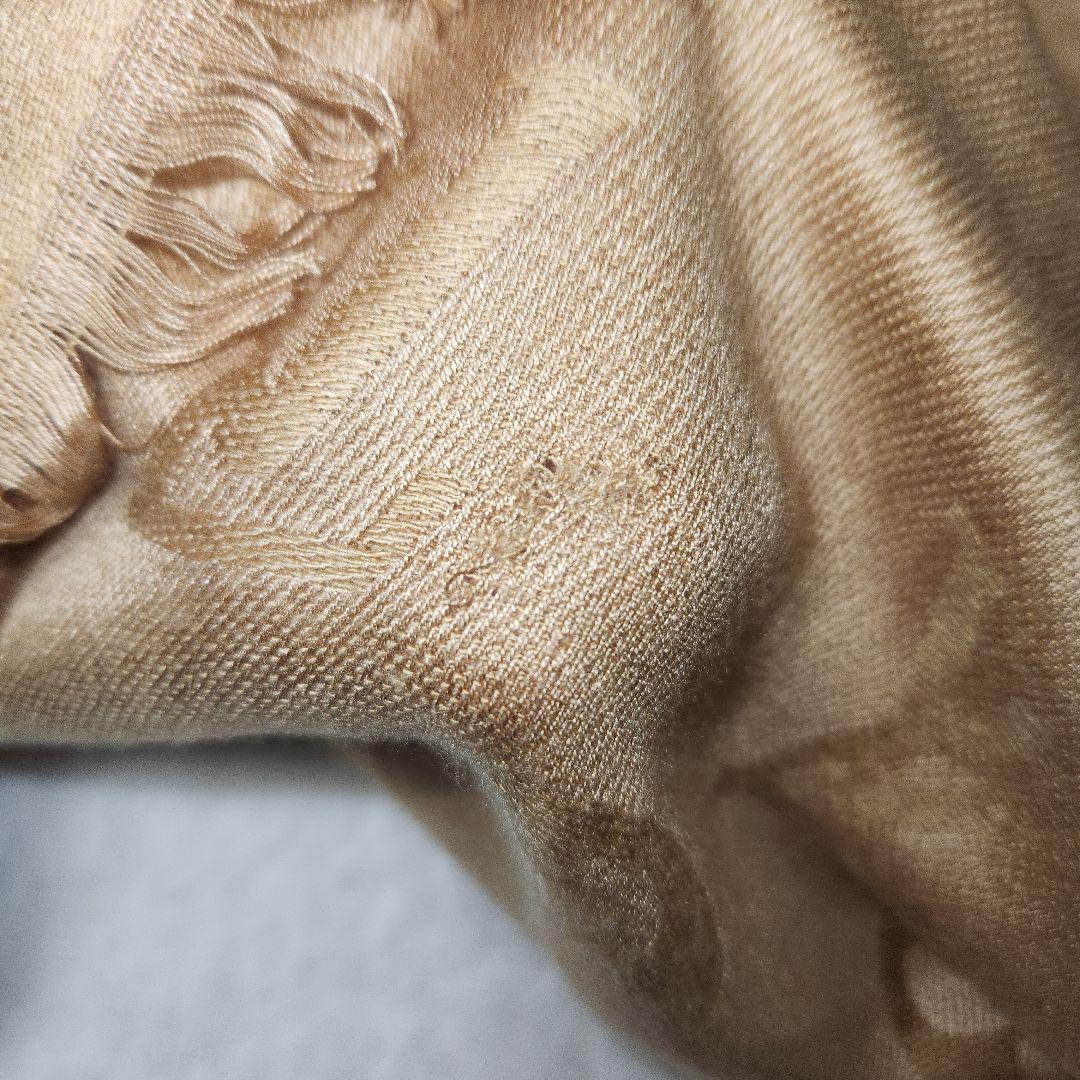 ルイヴィトン　モノグラム　ストール　大判　ウール　シャンパンゴールド