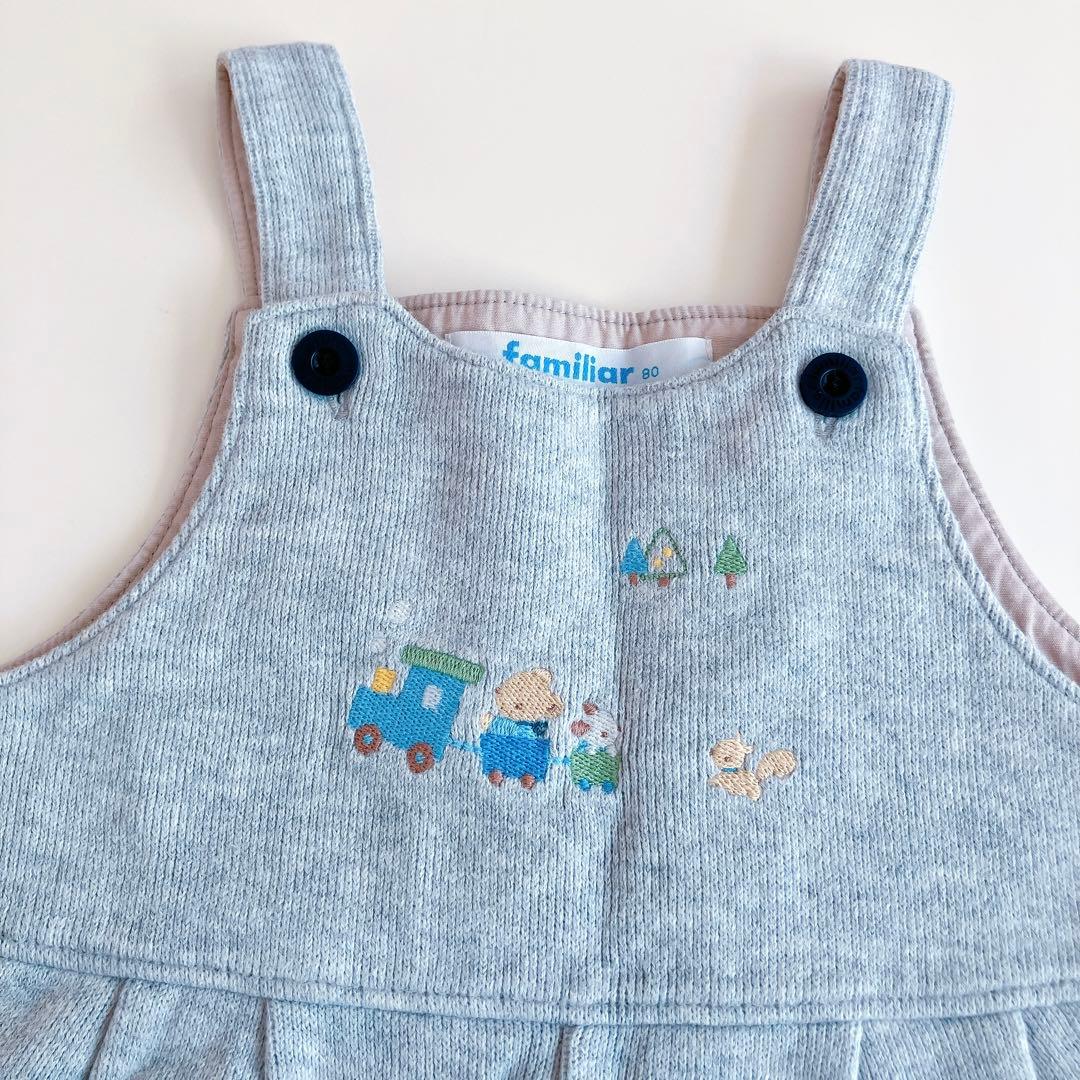 familiar グレー サロペット 80 - メルカリ