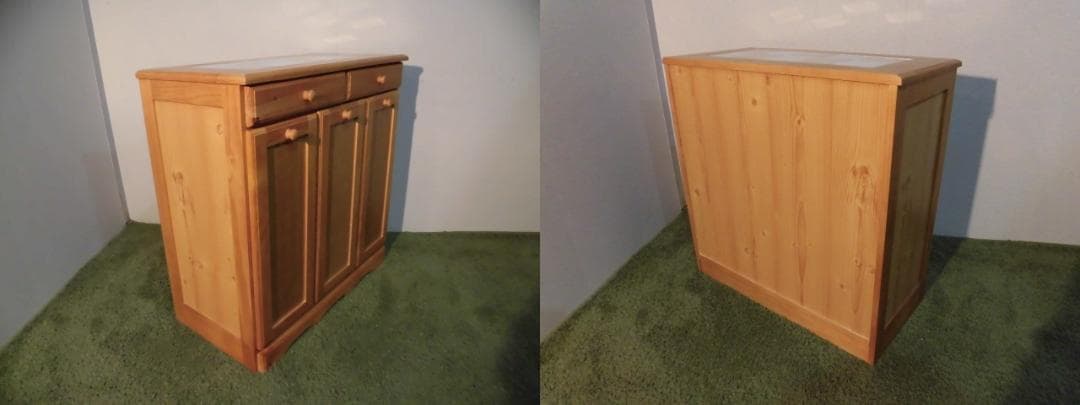 送料無料/展示品/アウトレット/新品★カントリー調★分別ダストボックス（3分別）