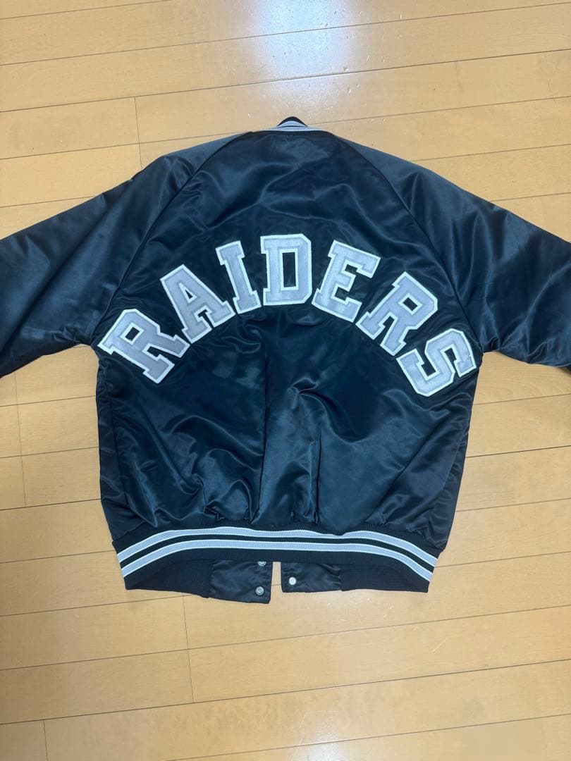 美品！90s ビンテージ✳︎チョークライン製 NFL レイダース スタジャン