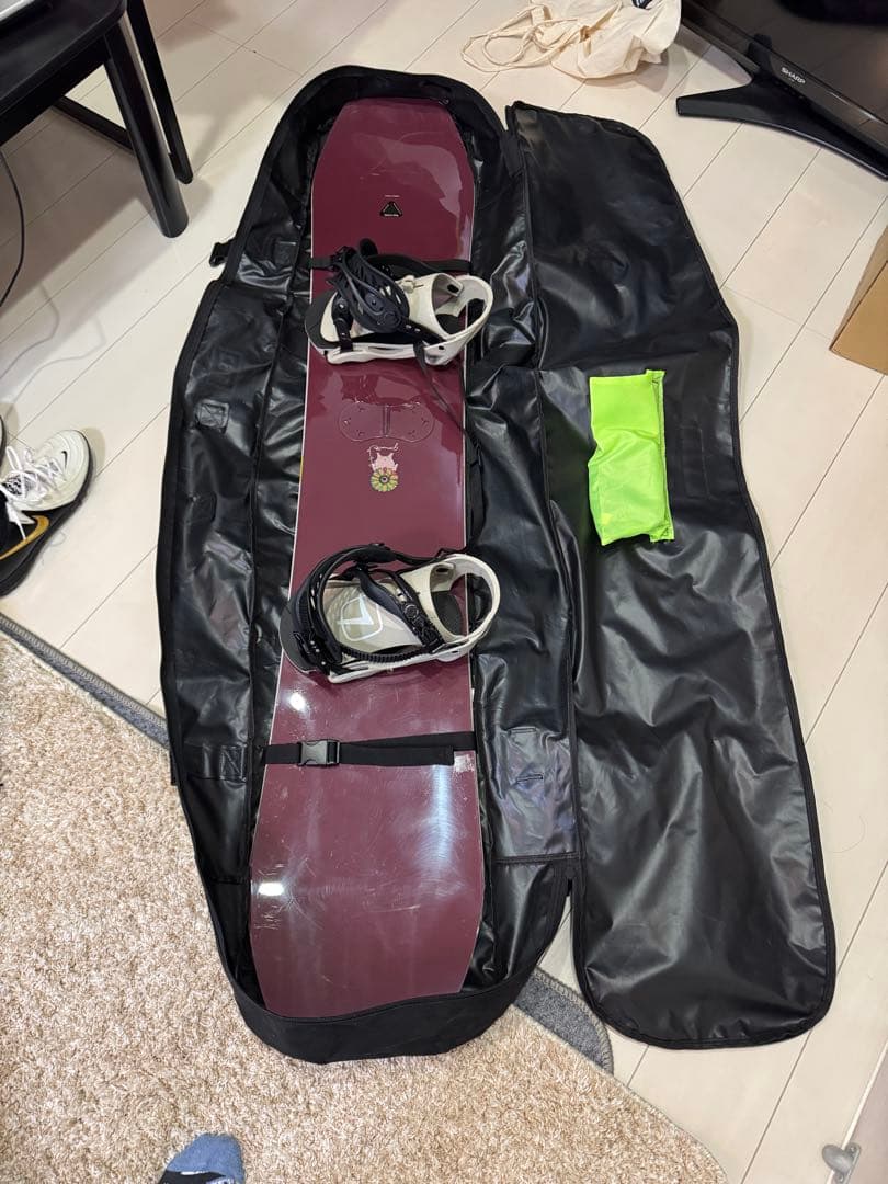 スノーボード（154）、バインディング、ケースセット