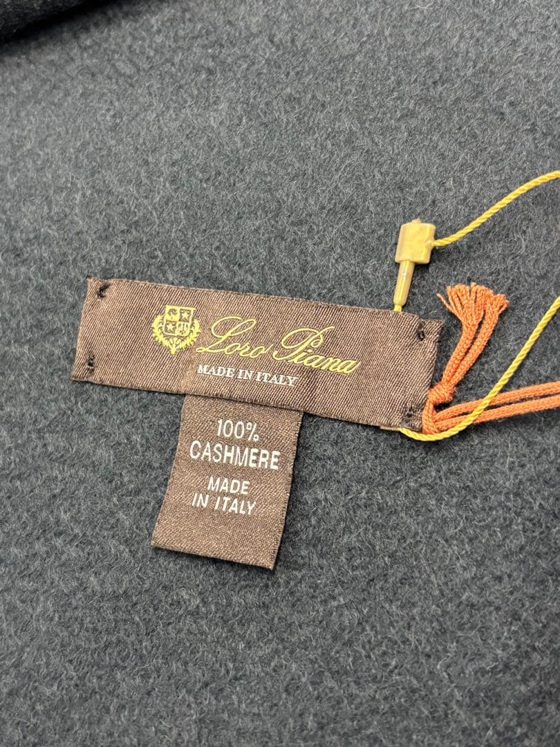 未使用美品Loro Piana ピッコラウニタスカーフカシミヤ グリーングレー