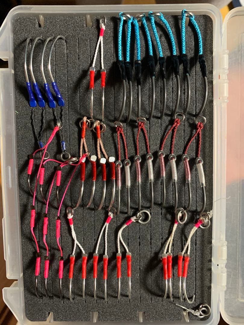 スロージギング メダルジグ、バッグ、フックセット 180g〜380g