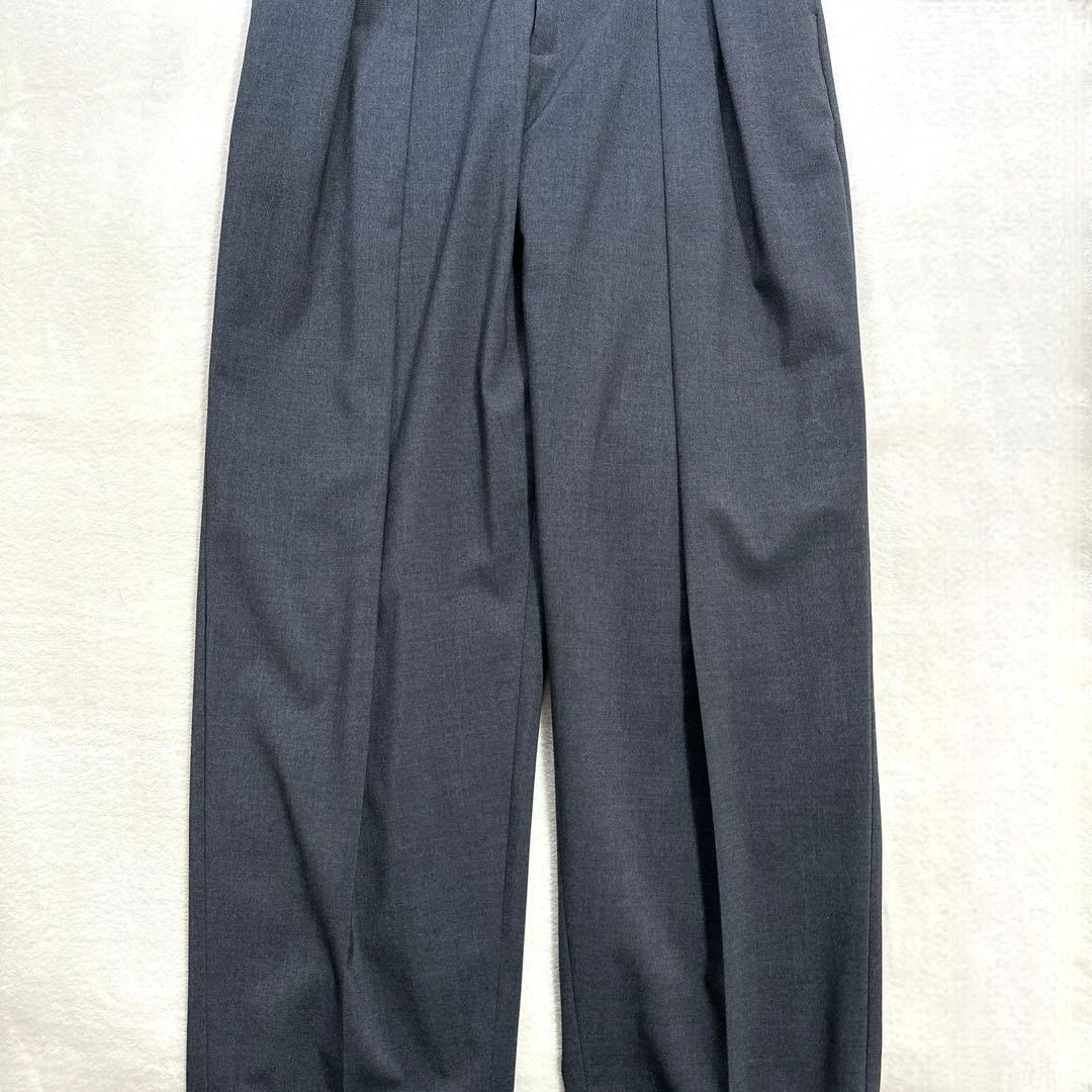 極美品 トレフルプラスワン ポケットフリルパンツ ダークグレー trefle+1