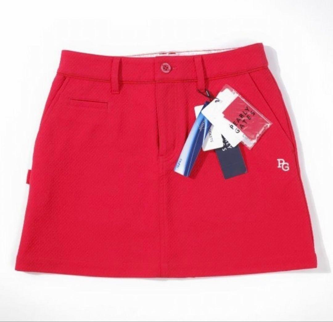 PEARLY GATES ゴルフ用レディーススカート レッド - メルカリ