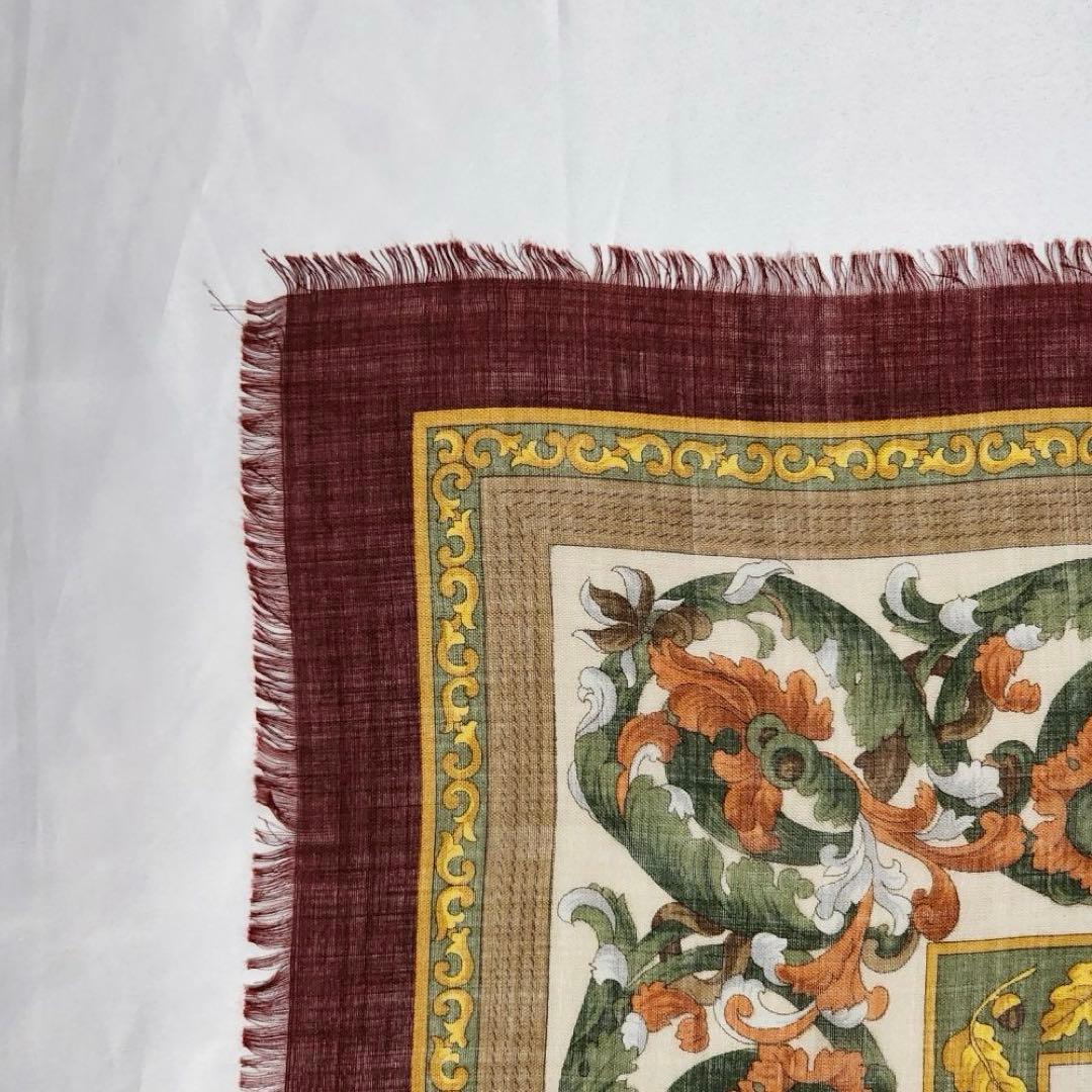 ★LOEWE★ ストール ショール アナグラム 馬具 木の実 ワインレッド