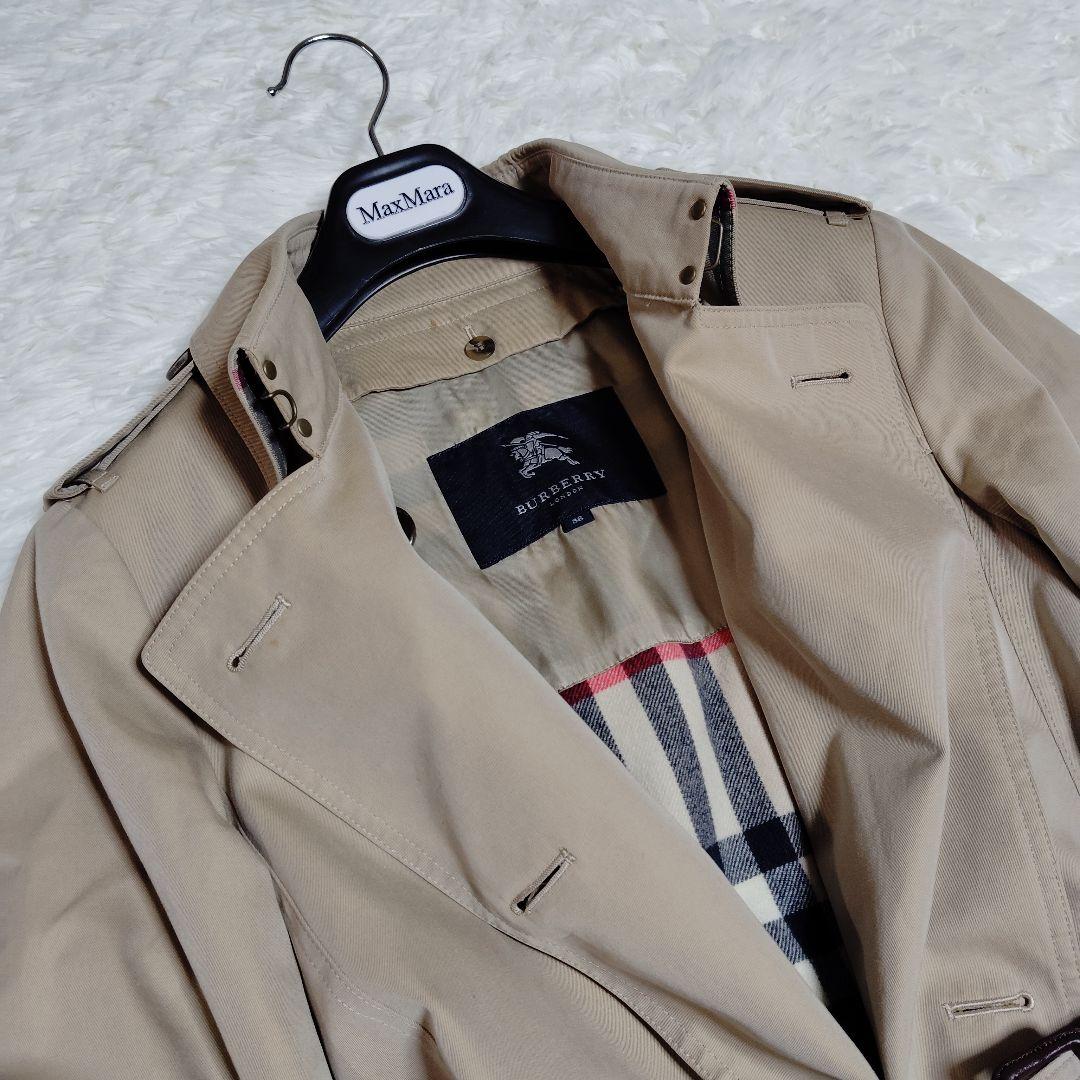美品 バーバリー トレンチコート ハニーベージュ ライナー メガチェック 38