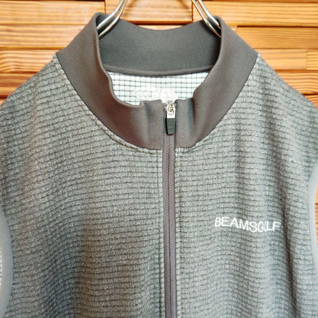 BEAMSGOLF ビームスゴルフ ジップアップベスト Lサイズ グレー