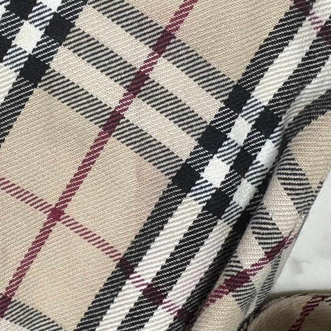 バーバリーロンドン ブルーレーベル ノバチェック ベルト 馬刺繍 膝丈ワンピース