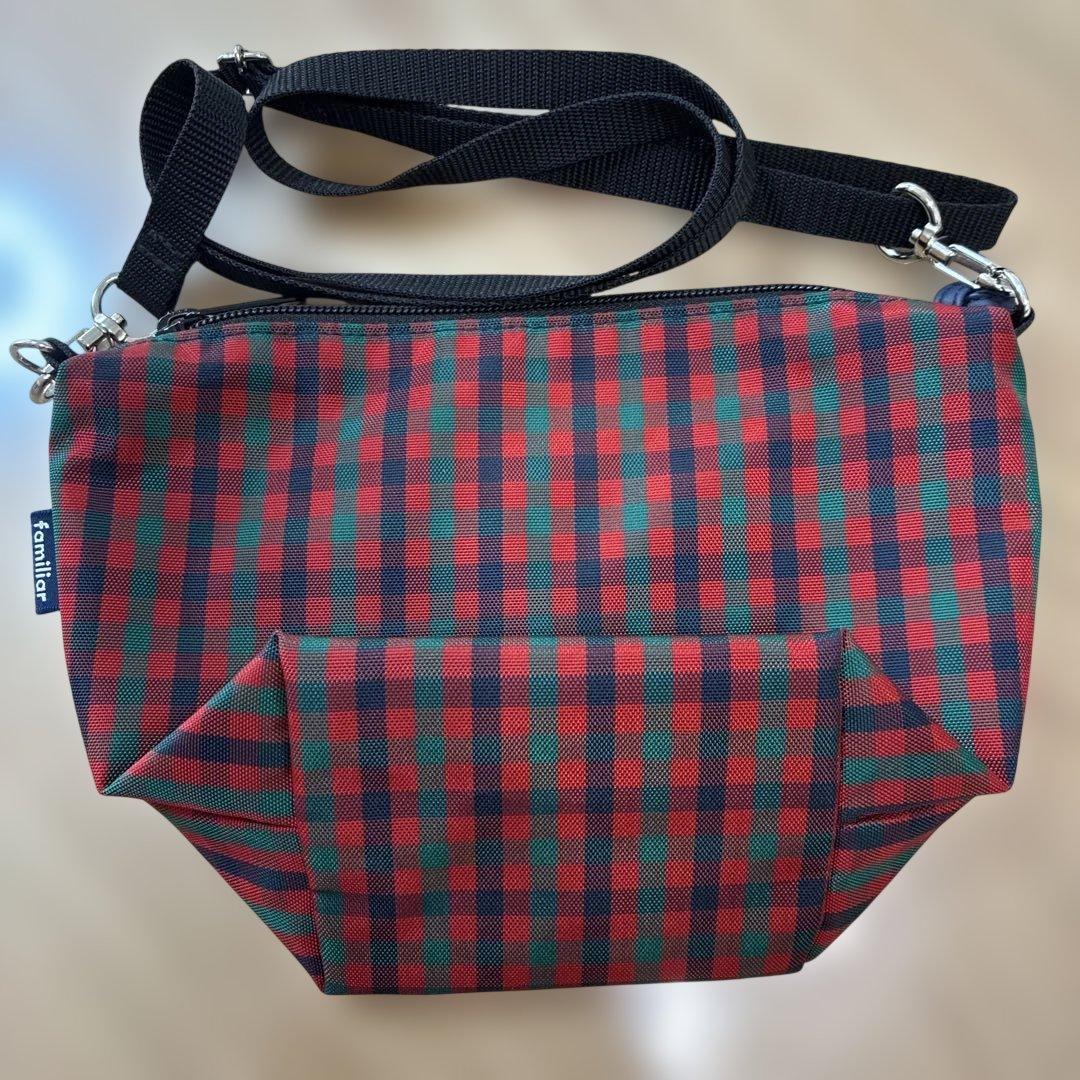 familiar チェック柄 ショルダーバッグ