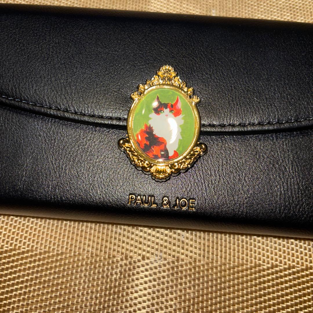 《新品》Paul＆JOE ポール＆ジョー、長財布、ブラック、黒　三毛猫