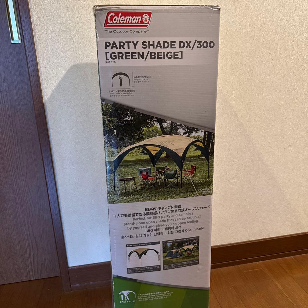 新品未使用Coleman PARTY SHADE DX/300 グリーンベージュ