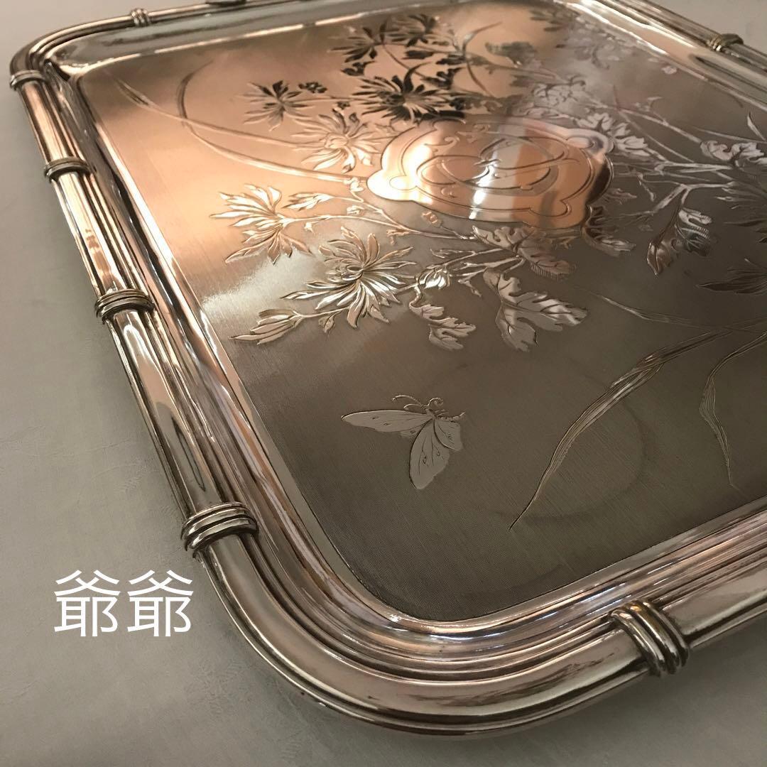 Christofle クリストフル／トレイ「アールヌーヴォー／シノワズリ」