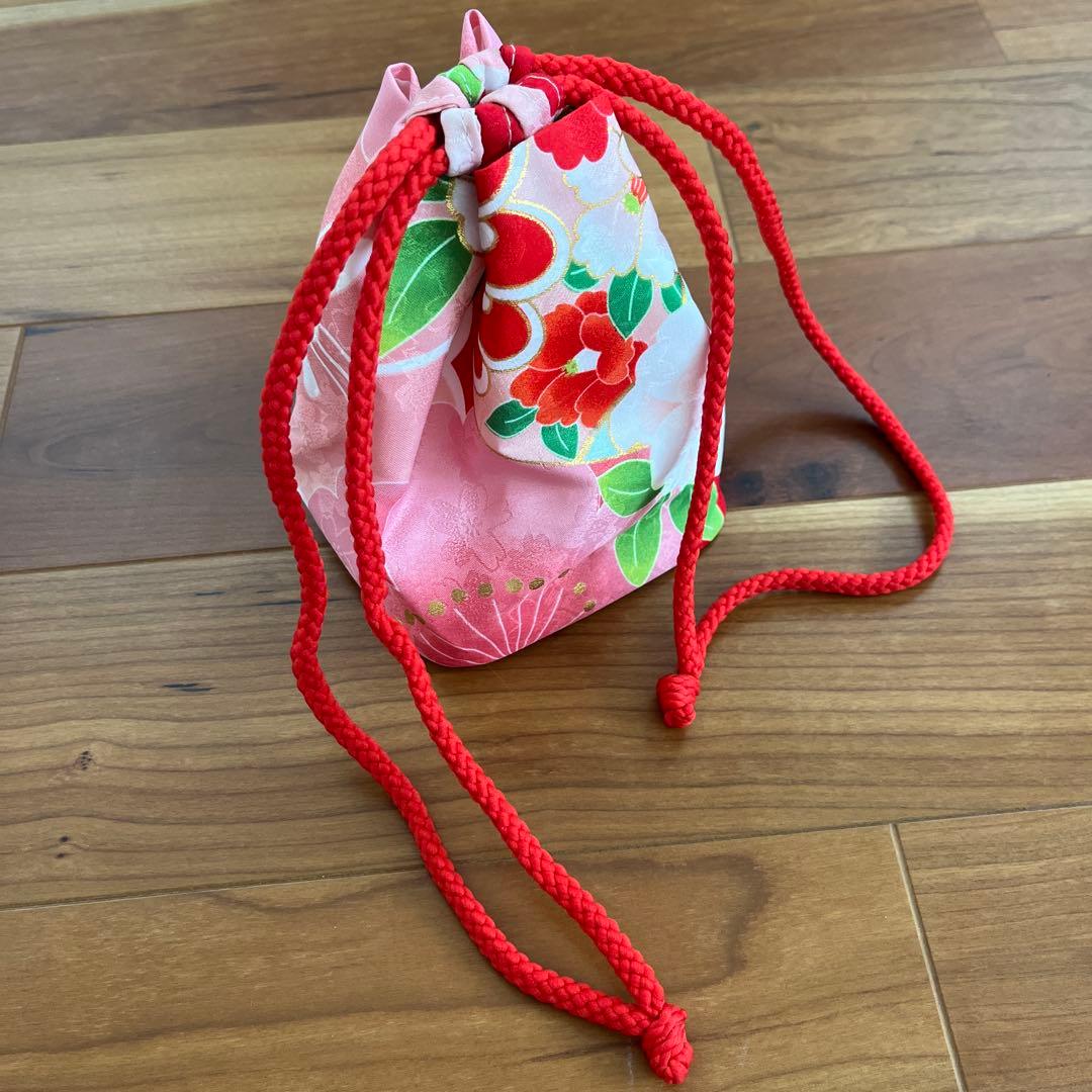 七五三 着物 3歳 女の子 被布セット 京都花ひめ 赤地着物