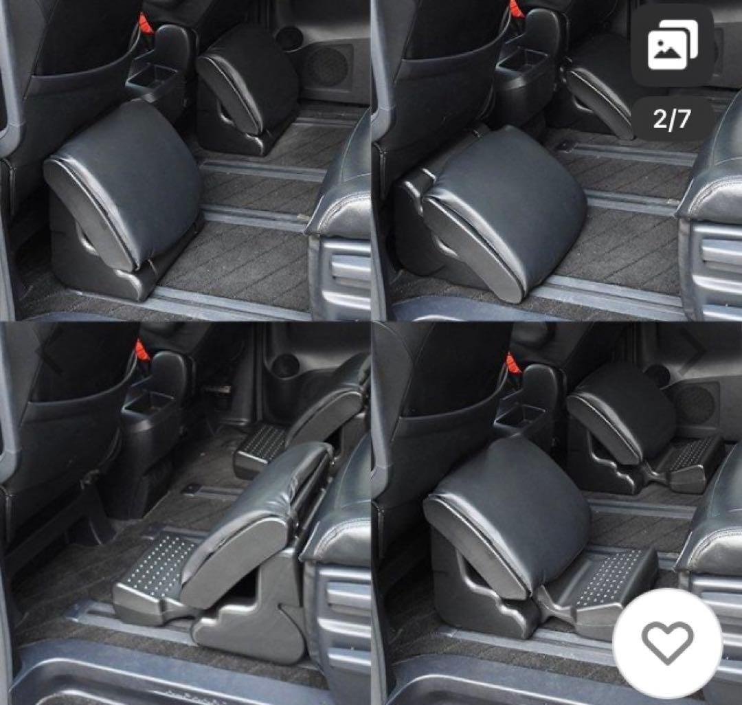 2個　オットマン フットレスト 角度調節可能 折り畳み ワンボックス後付け