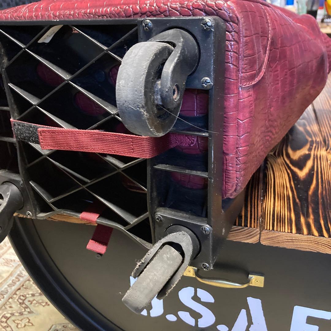 ✳️ SWANY スワニー キャリーバッグ クロコ 型押し 2way レッド