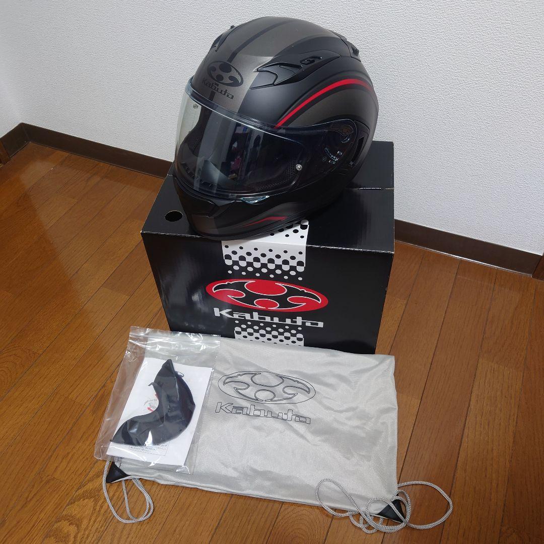 【美品】OGK Kabuto KAMUI-Ⅲ Sサイズ マットブラック/レッド